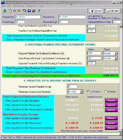 Retirement Income Analysis
