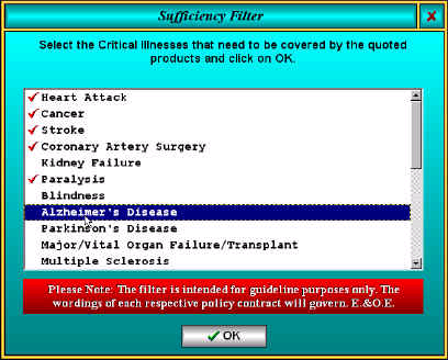 Critical Illness Sufficiency Filter